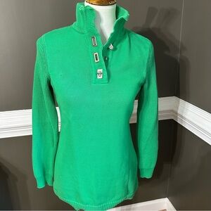 Lauren Ralph Lauren 100 percent cotton sweater with silver toggles
